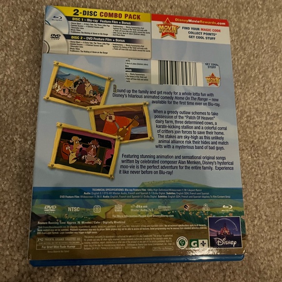 Disney Home on the Range Bluray DVD combo - Picture 3 of 3
